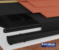 Over fascia eaves vent strip 10mm airflow 300mm black