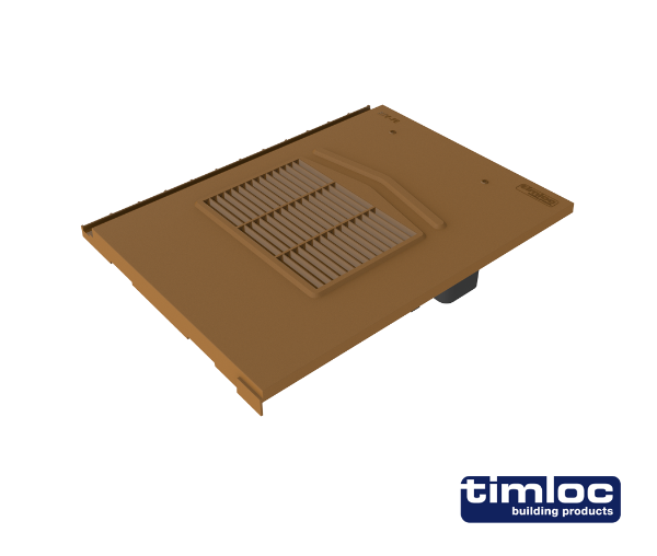 Flat Edge Tile Vent Brown