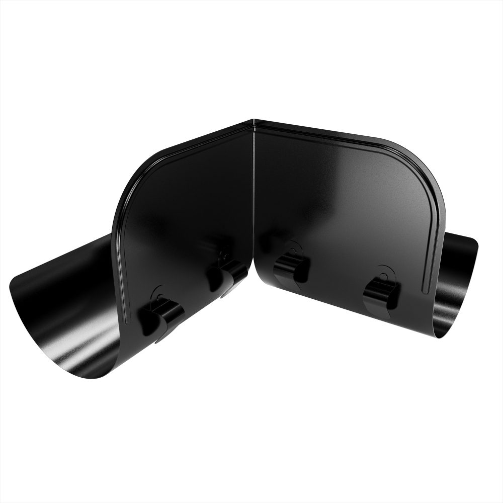 125mm Gutter Overflow Element 90 Jet Black Gutters Online