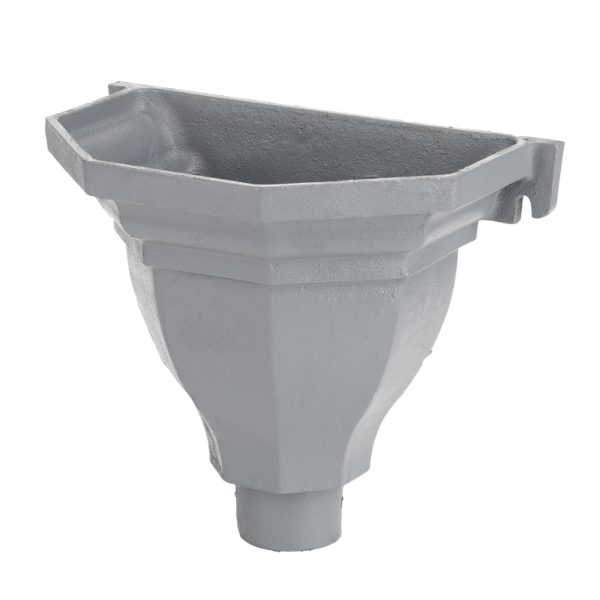 Flat Back Rainwater Head No 1 - 4" Round Outlet