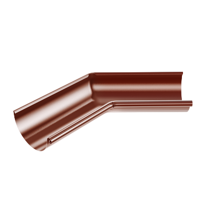 125mm Half Round Internal Angle 135° (Oxide Red)