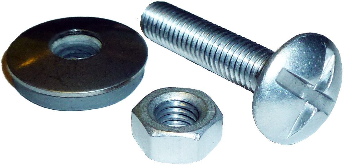 M6x20mm Nut Bolt & Washer - for use with aluminium gutter systems