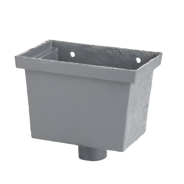Flat Back Rainwater Head No 2 - 4" Round Outlet