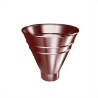 Round Hopper - 100mm Outlet (Wine Red)